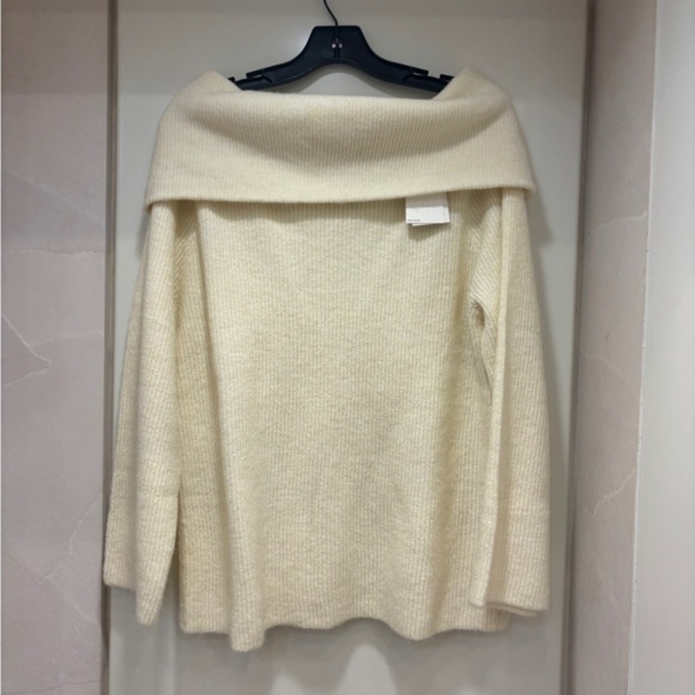 H&M Cream Off-the-Shoulder Sweater